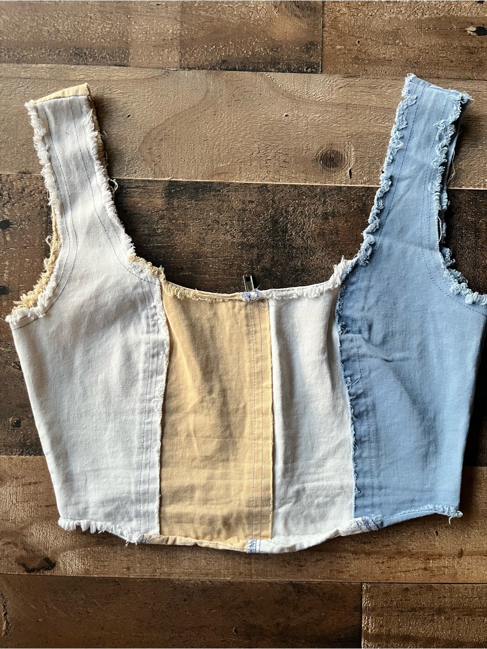 Women's molly green Cropped Patchwork Colorblock Tank Top | XS